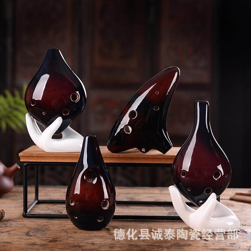 复古陶笛6孔中音c调初学陶笛乐器琴行旅游景区热卖送乐谱挂绳