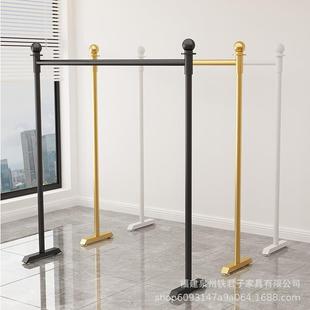 欧式 展示架落地家用简易挂衣架单杠中岛架轻奢衣架 简约服装 店服装