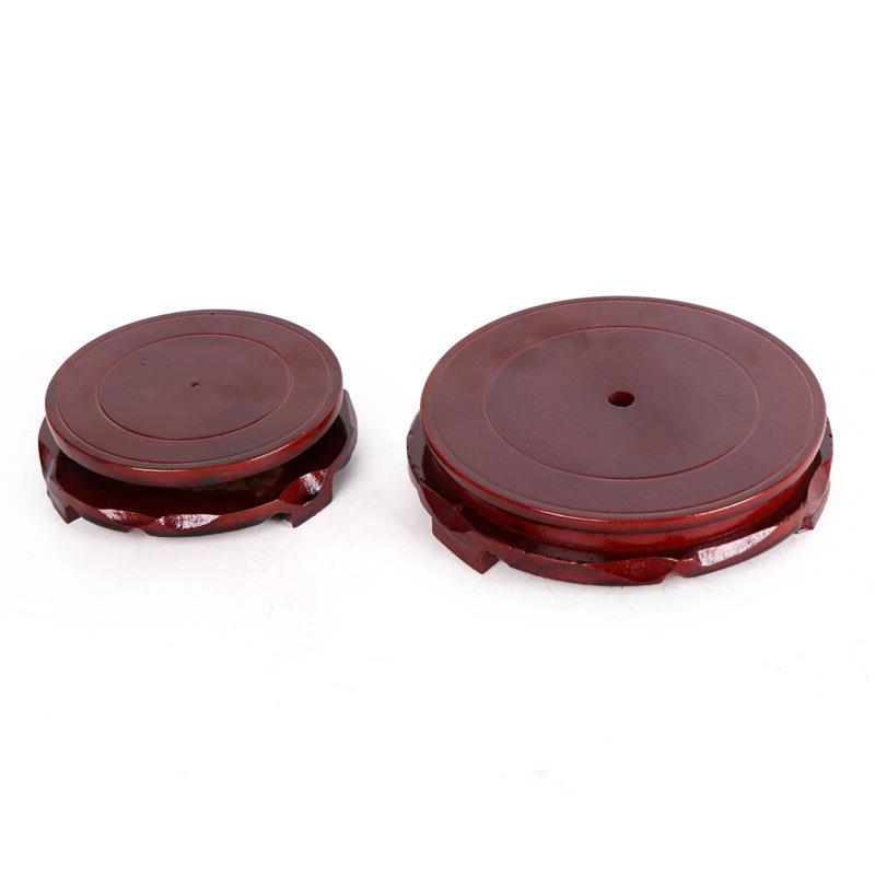 杨铜记 圆形实木底座大小号360度旋转工艺品摆件木质底座