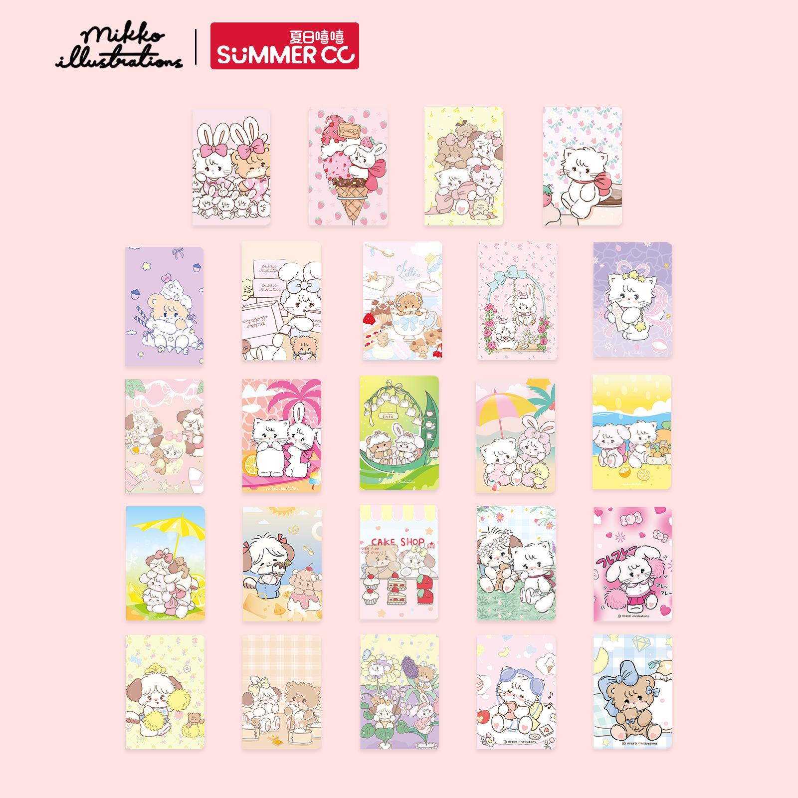 mikkoA5精装本卡通硬壳笔记本彩绘本加厚手账高颜值可爱日记本