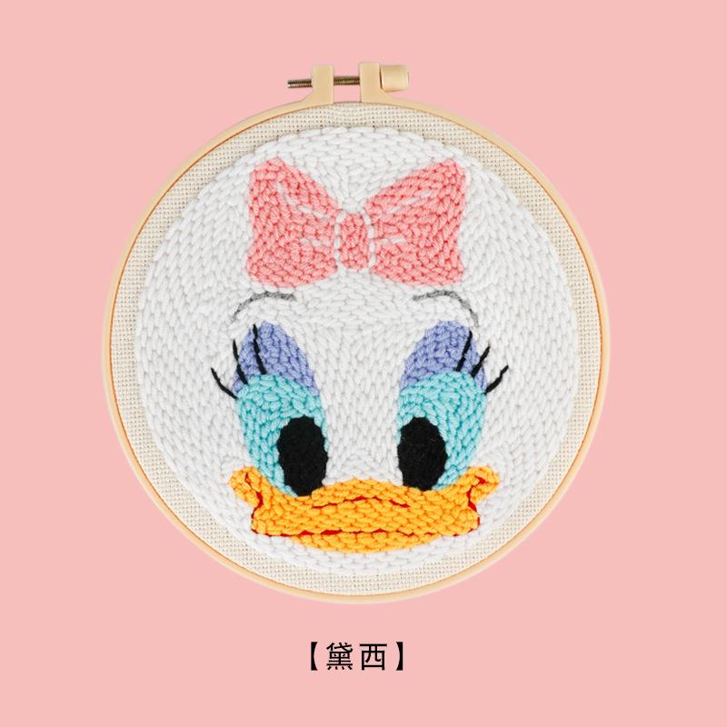 卡通动画戳戳绣套装 儿童手工diy戳戳绣材料包 戳戳画粗毛线戳绣