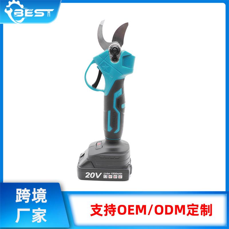 园艺无绳电动剪刀树枝剪 充电式电动果树剪 外贸跨境锂电修枝剪