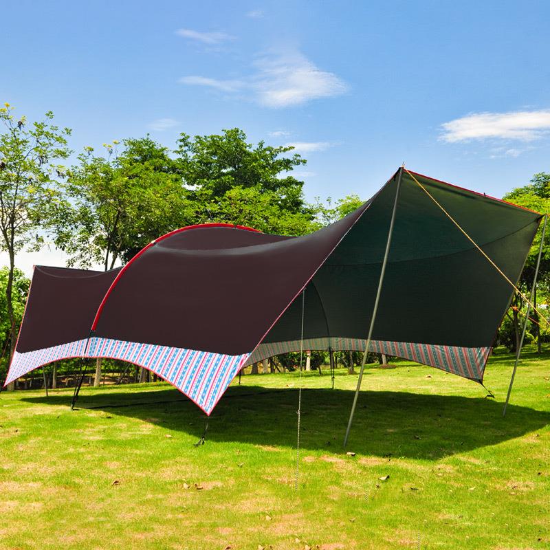 户外超大8x7哈比天幕8-16人天幕帐篷防雨防晒炊事帐遮阳凉棚