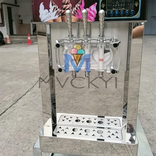 明毅台式不锈钢冰淇淋机便利店全自动软冰激凌机