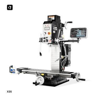 X35静音钻铣床家用无级变速台钻铣床台式 呲铁新品 钻床小铣床