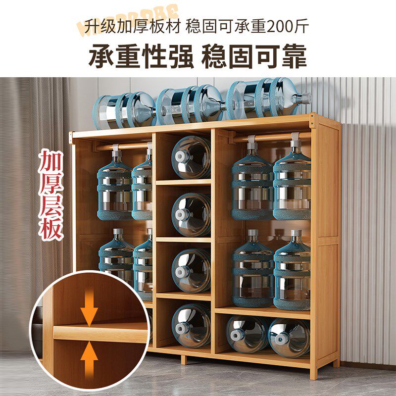 出租房简易衣柜家用组装衣橱小房间卧室防尘布艺挂衣服柜子收纳柜