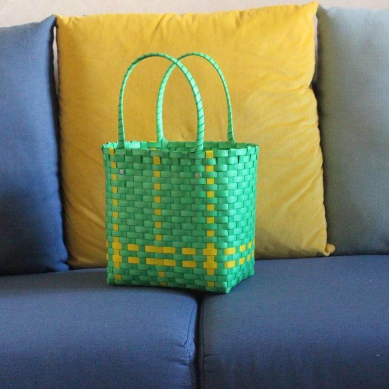 软口手工编织塑料手提篮买菜蓝子洗澡蓝购物篮大容量时尚篮子包,收纳整理,购物篮,淘宝优惠券,粉丝福利购,淘宝优惠卷