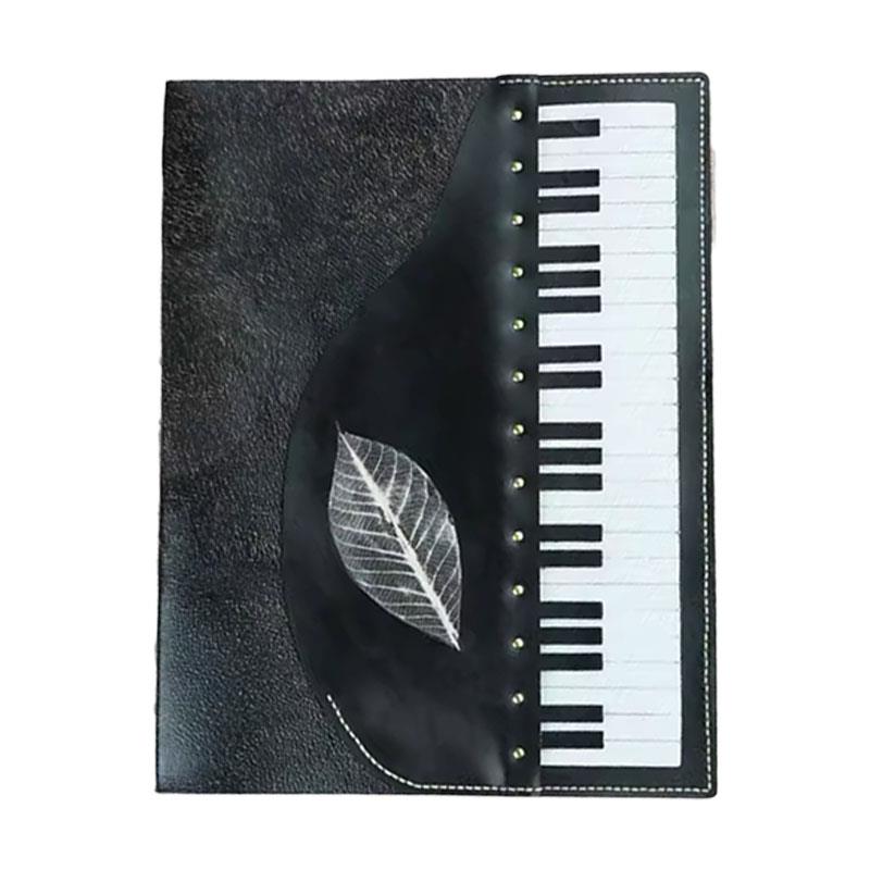 手工真皮钢琴叶子琴谱收纳本乐谱夹a4活页歌曲册牛皮资料册文件本