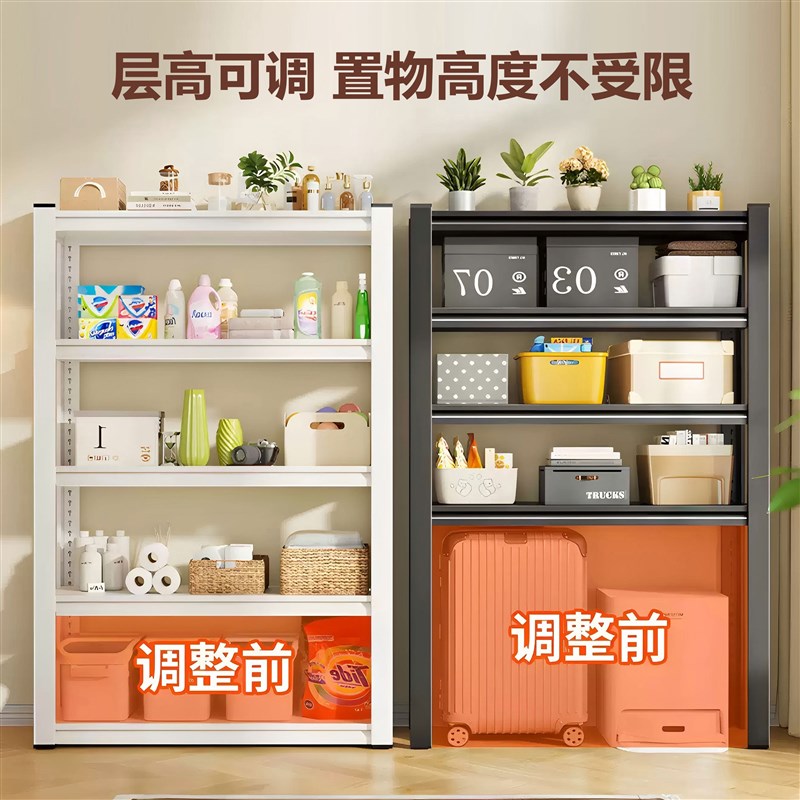 家用货架阳台置物架落地多层客厅收纳架厨房储物架杂物整理铁架子