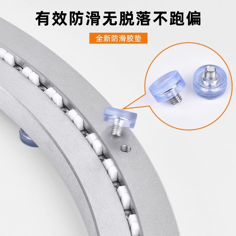 餐桌转盘底座轴承消音铝转芯大理石玻璃实木圆桌饭桌旋转轨道滑轮