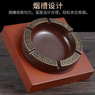 家用卧室客厅办公室装 古铜色黄铜烟灰缸大号创意个性 饰品大烟灰缸
