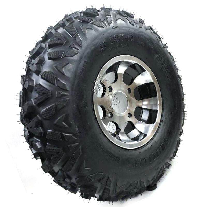 四轮卡丁车沙滩车23X7-10 22X10-10寸A字花纹越野真空轮胎铝轮毂