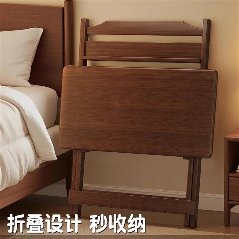 小户型家用儿童学习书桌客厅餐桌移动卧室书房电脑楠竹桌可折叠