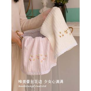 手帕小清新卫生间擦手毛巾 夏花洗脸方巾家用女棉柔软吸水新款