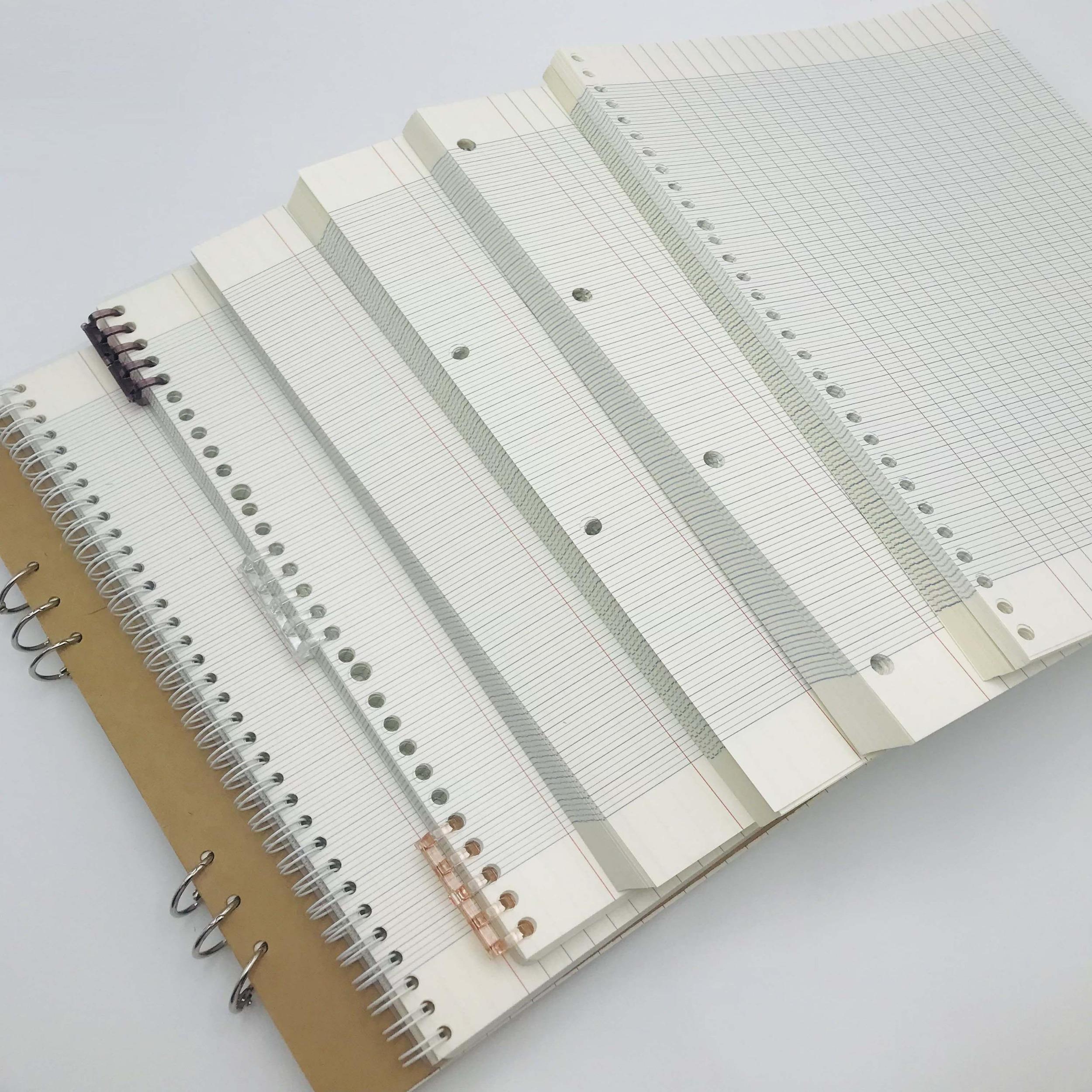 欧式a4法语课堂笔记本法文书写欧标字体练习本2孔4孔30孔活页加厚