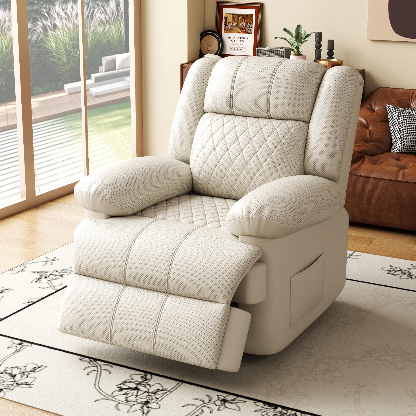 多功能头等太空沙发舱电动单人沙发懒人按摩沙发旋转摇椅美甲美容