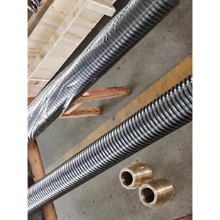 大型梯形丝杆加工定做不锈钢碳钢螺杆黄铜法兰圆螺母定制T型丝杆