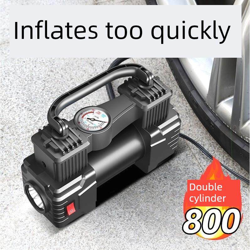 德国进口日本汽车气泵12V便携式双缸汽车高压气泵汽车多功能