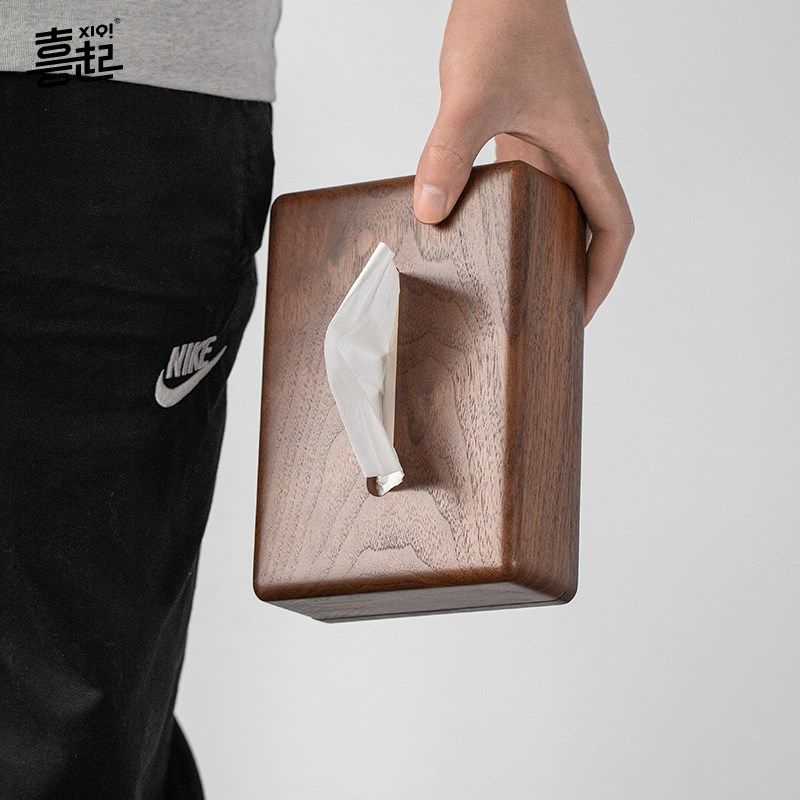 黑胡桃木整木纸巾盒 酒店民宿餐厅家用实木餐巾纸抽纸收纳盒简约,收纳整理,纸巾盒,淘宝优惠券,粉丝福利购,淘宝优惠卷