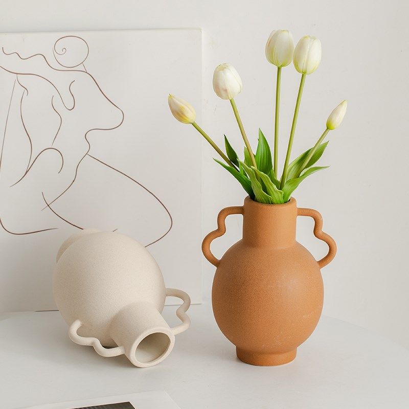 现代创意磨砂北欧陶瓷花瓶装饰干花客厅桌面家居插花摆件摆设花,家居饰品,花瓶,淘宝优惠券,粉丝福利购,淘宝优惠卷