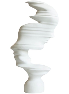 黑白抽象人物摆件雕塑现代极简酒店玄关隔断电视柜大号艺术装饰品