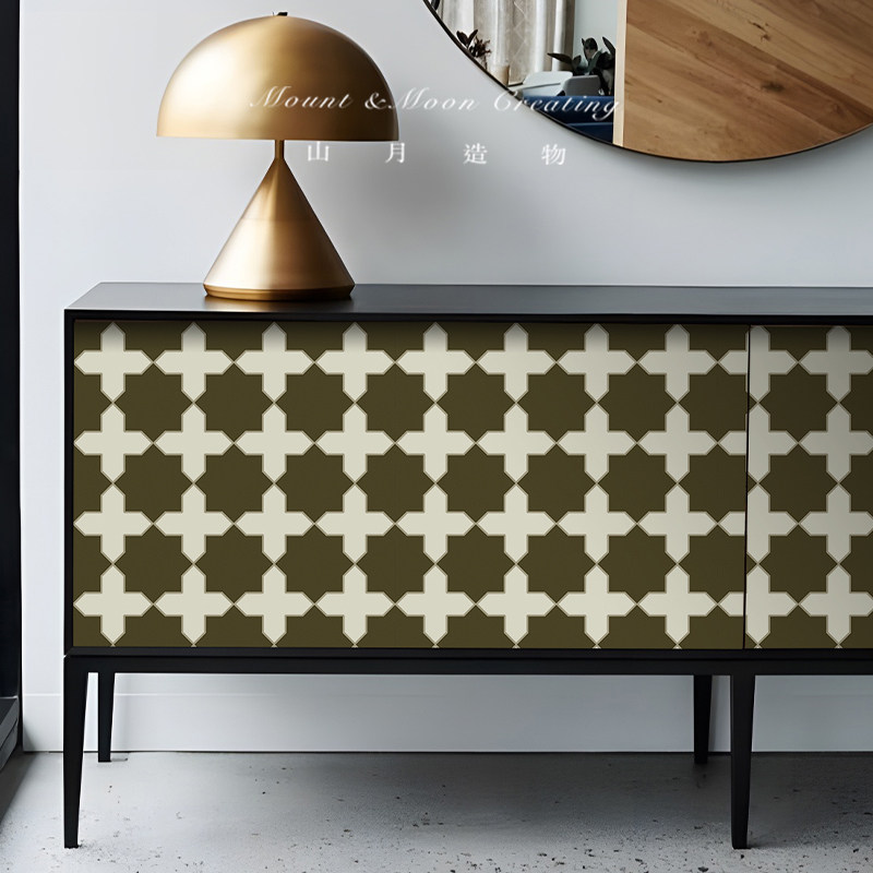 山月造物复古法式自粘墙贴卧室书桌电视柜桌面贴纸柜子衣柜贴翻新,家居饰品,软装墙贴,淘宝优惠券,粉丝福利购,淘宝优惠卷