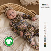 婴幼儿童有机棉秋冬新款 印花开肩包屁衣护肚高腰裤 organic