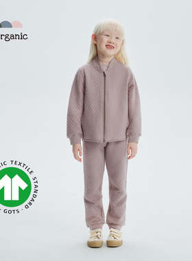 be organic【双层纱空气层套装】有机棉童装夹克外套长裤