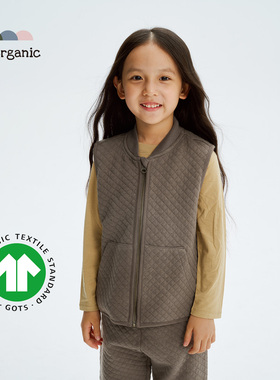 be organic【双层纱空气层背心】有机棉童装马甲外穿
