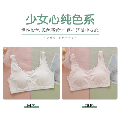 二阶段发育期无缝内衣款初中生防震跑步运动小背心无钢圈文胸