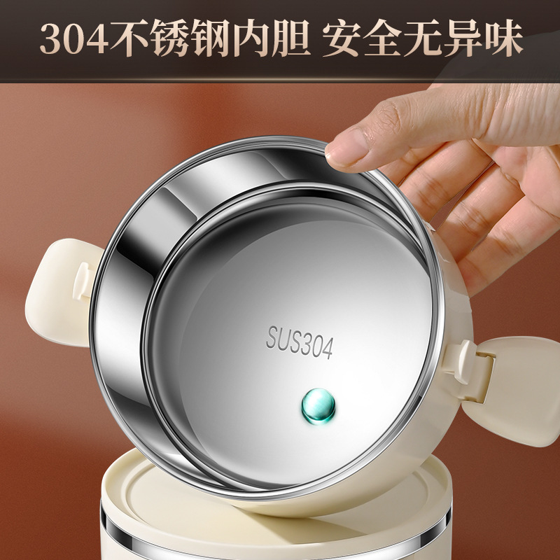 304不锈钢保温提锅手提保温桶上班族可进微波炉加热多层饭盒