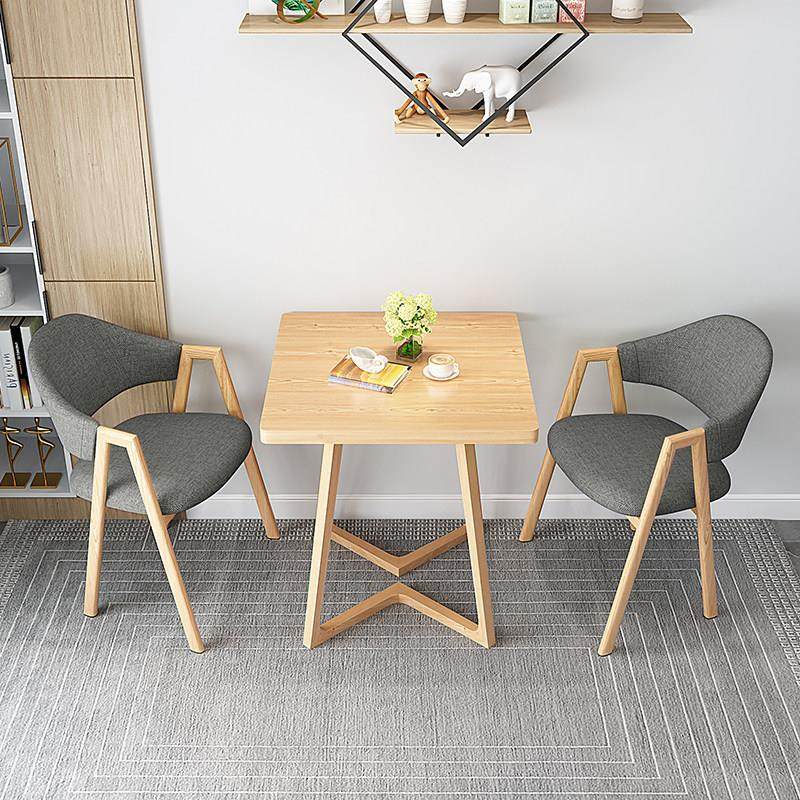 北欧洽谈桌椅组合奶茶店咖啡厅接待会客桌阳台休闲 方形小桌椅套