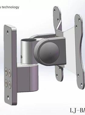 38BA40铝合金工业设备电脑显示器支架机械臂立柱悬臂一体带键盘托