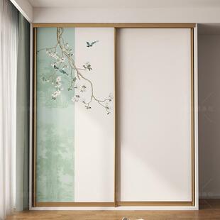 凯贝嘉新中式衣柜门贴纸改造租房卧室壁纸布置自粘翻新家俱贴画