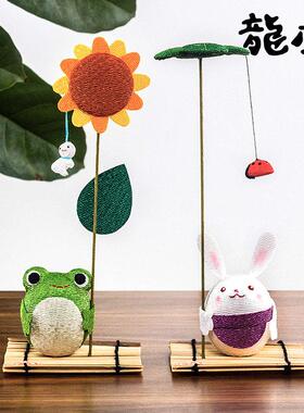 日本进口汽车桌面摆件京都龙虎作可爱萌猫咪兔子青蛙生日女友礼物