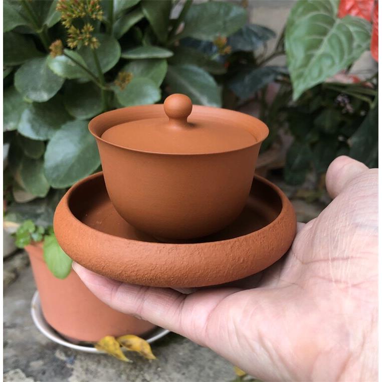 原矿紫砂手拉手工薄胎三才盖碗盖杯茶杯茶壶茶器茶具套组壶承茶盘