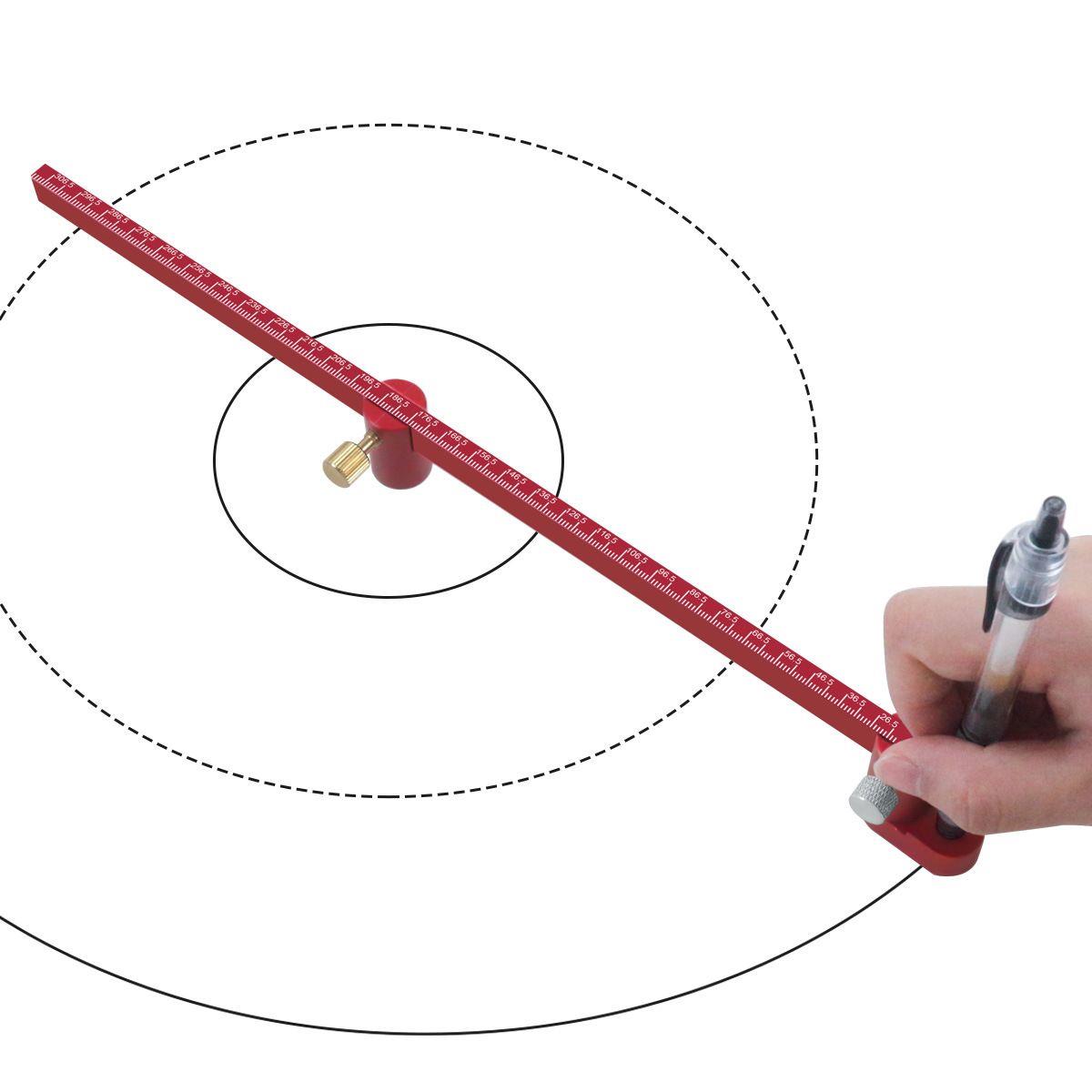木工划线器360度加长画弧画圆铝合金激光刻度圆规画规木工diy工具