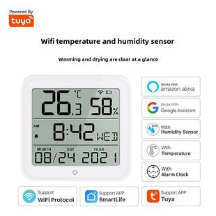 Tuya Tuya智能Wifi温湿度计室内数字温度传感器联动控制开关空调