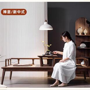 全实木罗汉床新中式简约现代简约客厅沙发三人位宋式美学贵妃榻