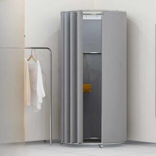 商场临时移动试衣间服装店落地简易换衣间可拆卸不锈钢更衣室门帘