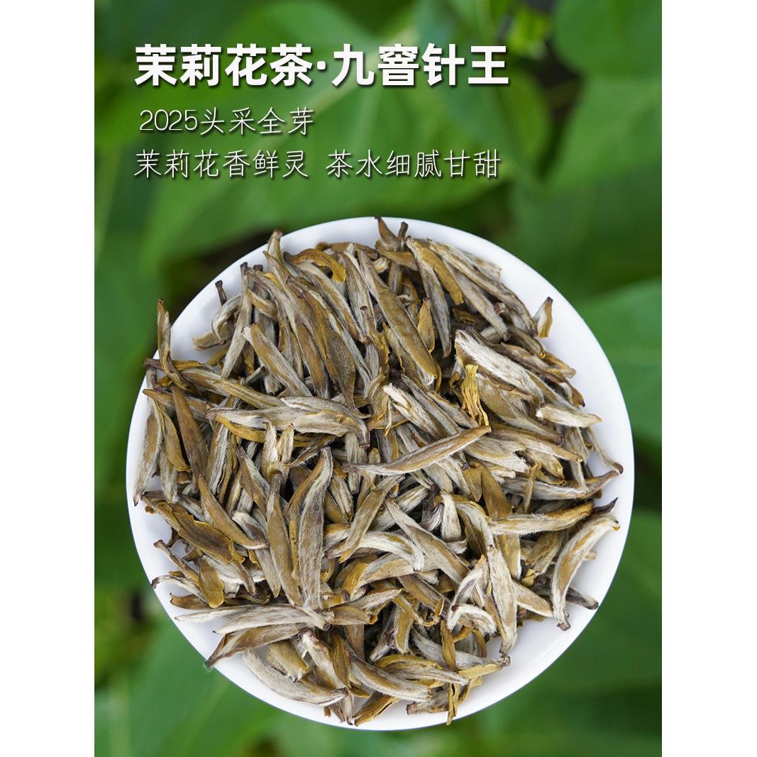 【九茉莉花针王】2025茉莉花茶,福建茶空白香鲜水精致125克