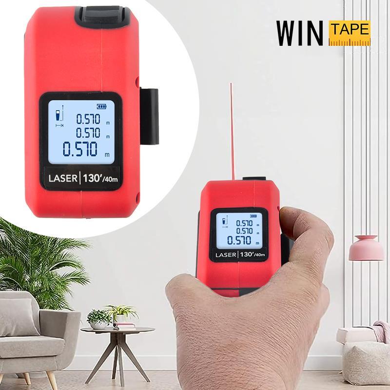 wintape激光测距仪二合一卷尺便携式高精度电子尺红外线户外工具