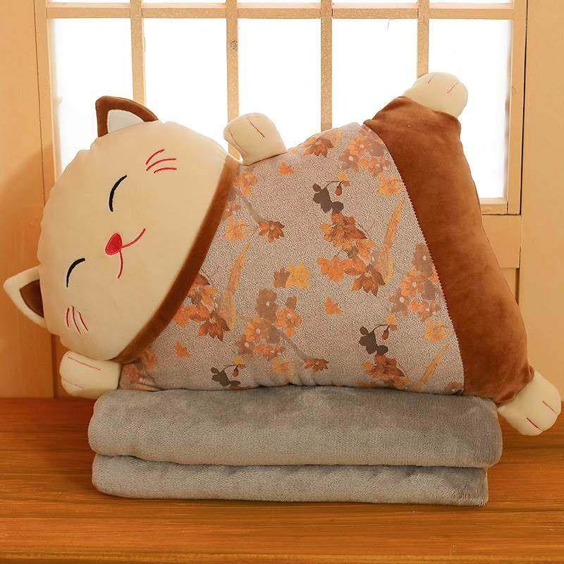 引进富贵宝猫枕头被两用沙发客厅枕头汽车靠垫二合一办公毯,居家布艺,抱枕被,淘宝优惠券,粉丝福利购,淘宝优惠卷