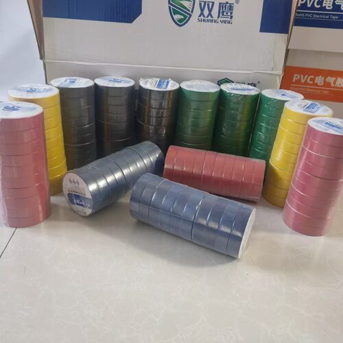 绝缘PVC电气胶带1.6cm低压电工胶布PVC彩色红黄蓝绿黑电线防水