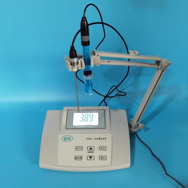 上海晶磁PHS-3D型精密酸度计 PH计液晶台式酸度计 自动温度补偿
