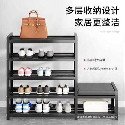 换鞋凳门口可坐家用穿鞋凳鞋架坐凳一体置物架加厚档客厅收纳凳