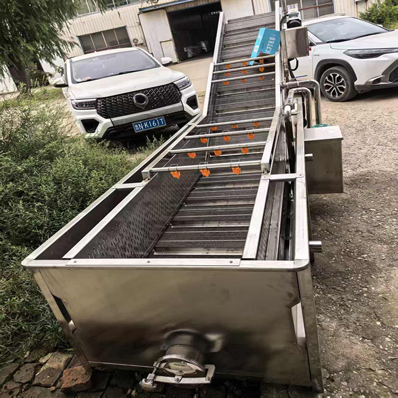 订置网带式清洗机浸泡清洗提升机外包装袋清洗去油污设备