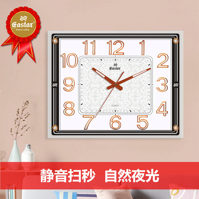 现代挂钟客厅创意时钟大气夜光挂表时尚家用简约数字石英钟表批发