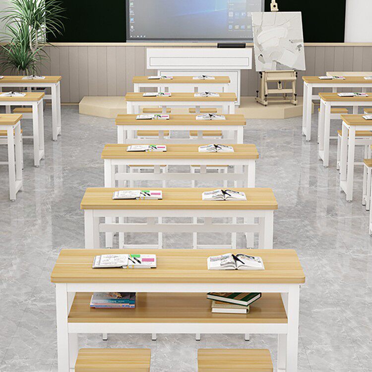 学校课桌椅套装中小学生小孩教室辅导班培训班高补习班双人学习桌