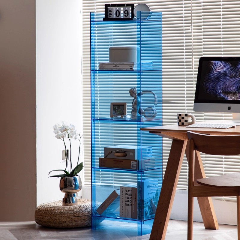 亚克力书架自由组合靠墙一体架子